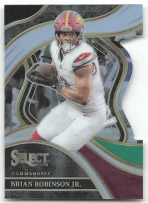 Brian Robinson Jr. 2023 Panini Select Red and Yellow Prizms Die Cuts