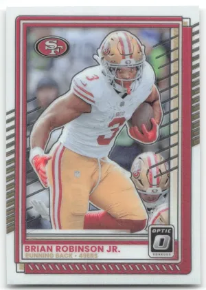 Brian Robinson Jr. 2025 Donruss Optic San Francisco 49ers