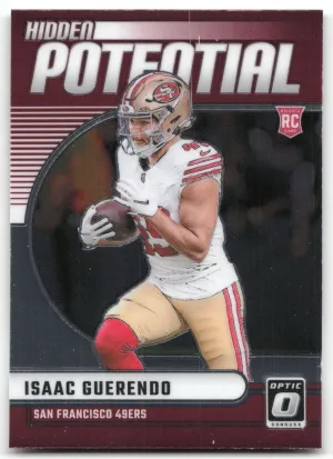 Isaac Guerendo RC 2024 Donruss Optic Hidden Potential San Francisco 49ers
