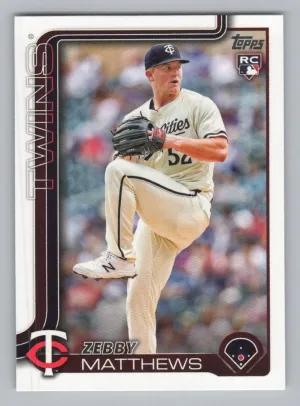 Zebby Matthews RC 2025 Topps Minnesota Twins