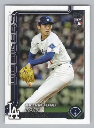 Roki Sasaki RC 2025 Topps Update Los Angeles Dodgers