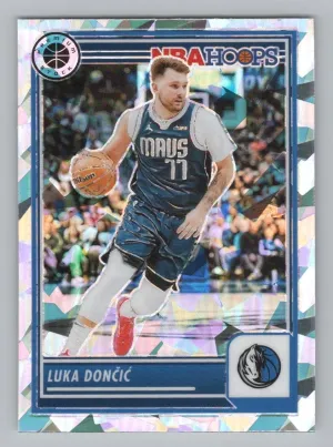 Luka Doncic 2023-24 Hoops Premium Stock Ice Prizm Mavericks