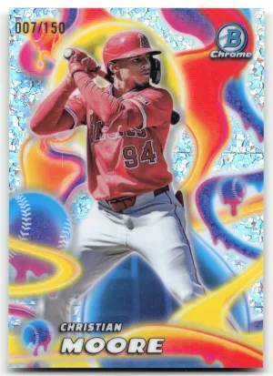 Christian Moore 2025 Bowman Chrome Melt Mashers Mini-Diamond #/150 Angels