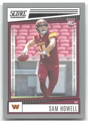 Sam Howell Rookie 2022 Score Scorecard Washington Commanders
