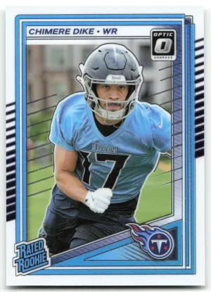 Chimere Dike Rookie 2025 Donruss Optic Tennessee Titans
