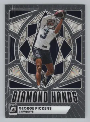 George Pickens 2025 Donruss Optic Diamond Hands Cowboys