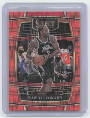 Kawhi Leonard 2021-22 Panini Select Orange Flash Prizms Los Angeles Clippers