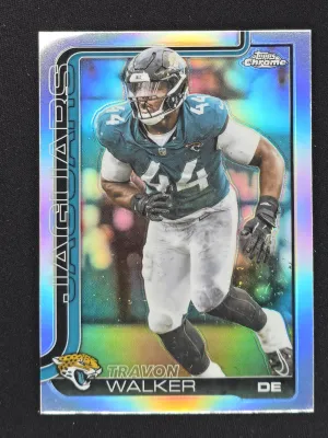 Travon Walker 2025 Topps Chrome Refractor Jacksonville Jaguars