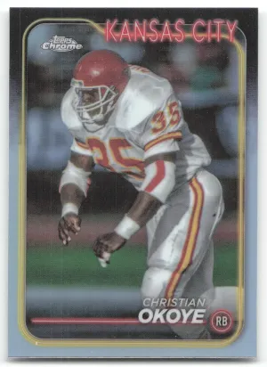 Christian Okoye 2024 Topps Chrome Refractor Kansas City Chiefs