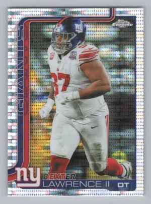 Dexter Lawrence II 2025 Topps Chrome Silver Pulsar New York Giants