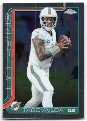 Tua Tagovailoa 2025 Topps Chrome Miami Dolphins
