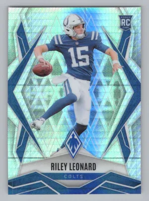 Riley Leonard RC 2025 Panini Phoenix Silver Hyper Prizm Indianapolis Colts