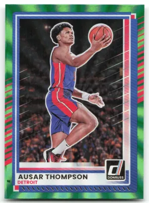 Ausar Thompson 2025-26 Donruss Holo Green Laser Detroit Pistons