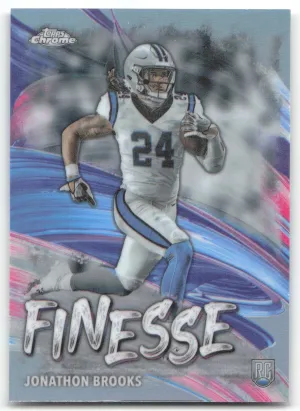 Jonathon Brooks 2024 Topps Chrome Finesse Refractor Carolina Panthers
