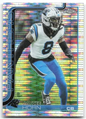 Jaycee Horn 2025 Topps Chrome Pulsar Refractor Carolina Panthers