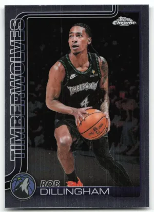 Rob Dillingham 2025-26 Topps Chrome Update Minnesota Timberwolves
