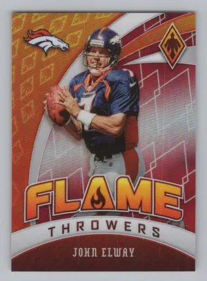 John Elway 2020 Panini Phoenix Flame Throwers Red #/299 Denver Broncos