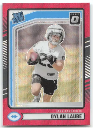 Dylan Laube Rookie 2024 Donruss Optic Rated Rookies Preview Red Wave