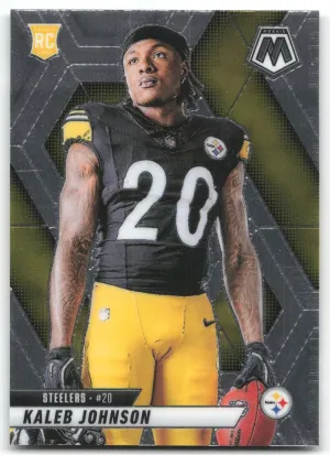 Kaleb Johnson RC 2025 Panini Mosaic Pittsburgh Steelers