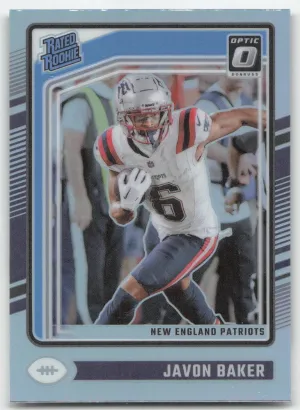 Javon Baker 2024 Donruss Optic Holo New England Patriots