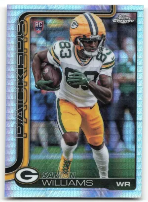Savion Williams RC 2025 Topps Chrome Prism Refractor Packers