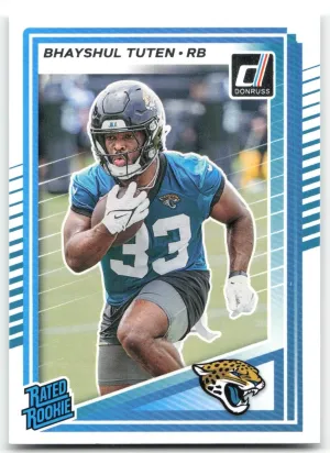 Bhayshul Tuten RC 2025 Donruss Jacksonville Jaguars