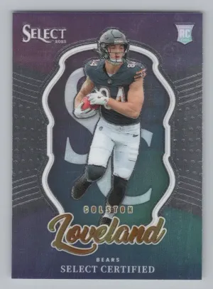Colston Loveland Rookie 2025 Panini Select Select Certified Rookies Bears
