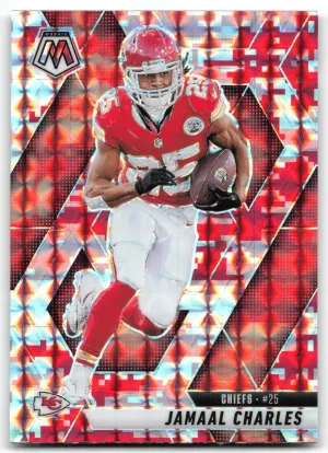 Jamaal Charles 2025 Panini Mosaic Mosaic Camo Red Kansas City Chiefs
