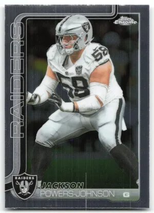 Jackson Powers-Johnson 2025 Topps Chrome Las Vegas Raiders