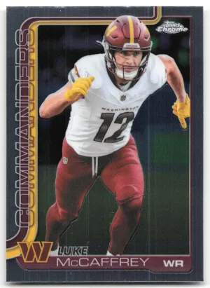 Luke McCaffrey 2025 Topps Chrome Washington Commanders