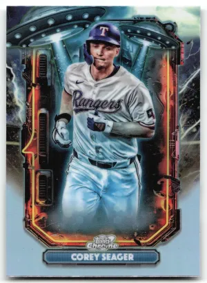 Corey Seager 2025 Topps Chrome Cosmic Extraterrestrial Talent Rangers