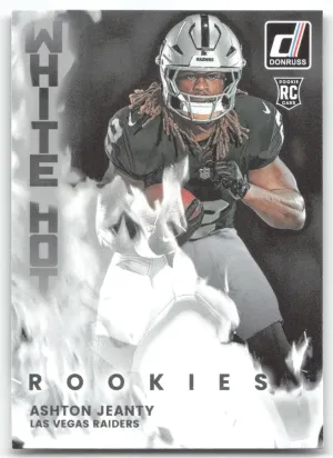 Ashton Jeanty Rookie 2025 Donruss White Hot Rookies Las Vegas Raiders