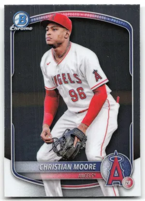 Christian Moore 2025 Bowman Chrome Prospects Los Angeles Angels