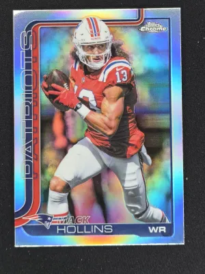 Mack Hollins 2025 Topps Chrome Refractor New England Patriots