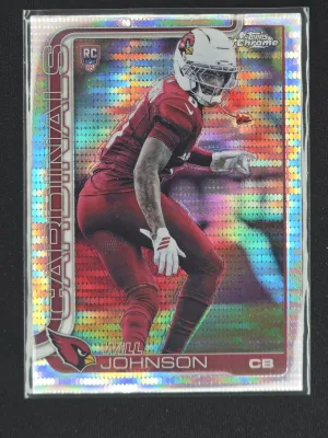 Will Johnson Rookie 2025 Topps Chrome Pulsar Refractor Arizona Cardinals
