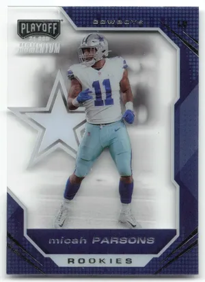 Micah Parsons Rookie 2021 Panini Chronicles Playoff Momentum Dallas Cowboys