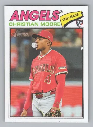 Christian Moore RC 2026 Topps Heritage Los Angeles Angels