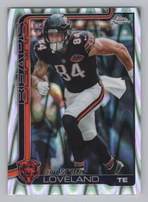 Colston Loveland Rookie 2025 Topps Chrome Ray Wave Refractor Chicago Bears