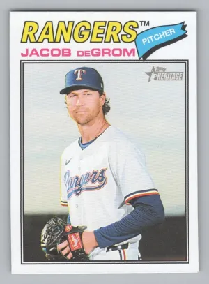 Jacob deGrom 2026 Topps Heritage Texas Rangers