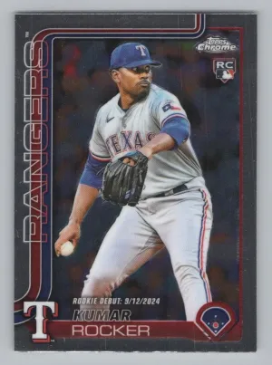 Kumar Rocker Rookie 2025 Topps Chrome Update Texas Rangers
