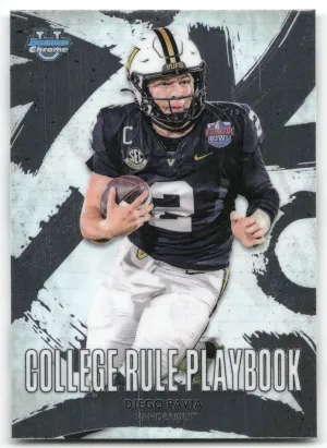 Diego Pavia 2025 Bowman University Chrome College Rule Playbook