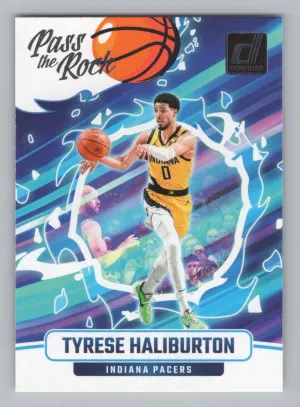 Tyrese Haliburton 2024-25 Donruss Pass the Rock Pacers
