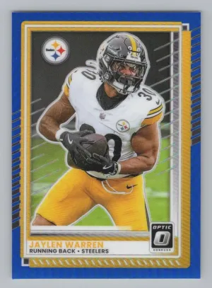 Jaylen Warren 2025 Donruss Optic Blue #/249 Pittsburgh Steelers
