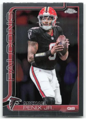 Michael Penix Jr. 2025 Topps Chrome Atlanta Falcons