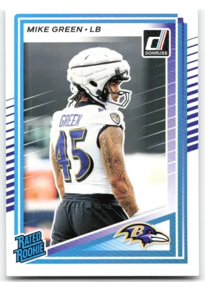 Mike Green Rookie 2025 Donruss Baltimore Ravens