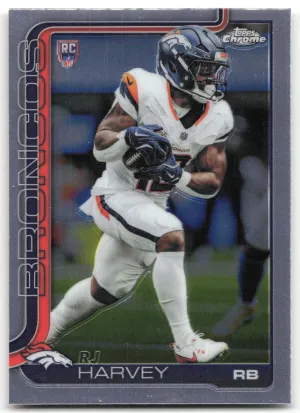 RJ Harvey Rookie 2025 Topps Chrome Denver Broncos