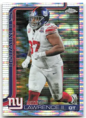 Dexter Lawrence II 2025 Topps Chrome Pulsar Refractor New York Giants