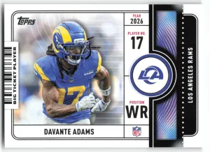 Davante Adams 2026 Topps Flagship Big Ticket Players Rams