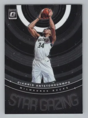 Giannis Antetokounmpo 2019-20 Donruss Optic Star Gazing Milwaukee Bucks