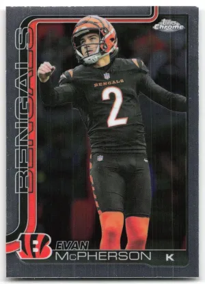 Evan McPherson 2025 Topps Chrome Cincinnati Bengals